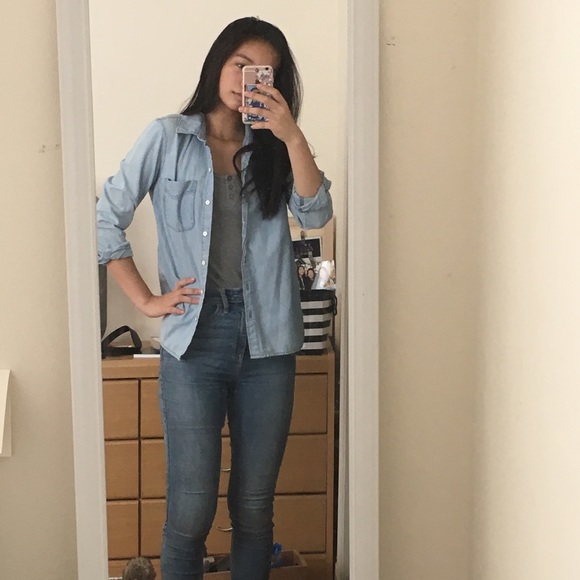 old navy denim button up - Picture 3 of 3